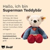 image:imageSteiff DC Superhero Teddy Bear  Officially Licensed Plush Toy Collectible Premium Soft Stuffed Animal for Kids amp Collectors DC Superman 12 TallSuperman