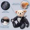 image:imageSteiff James Bond Teddy Bear Officially Licensed Stuffed Animal Plush Collectible Gift for James Bond Fans 5Way Jointed amp Posable Brown Black amp White 12