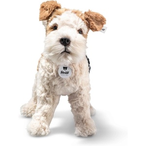 image:imageSteiff Foxy Fox Terrier Dog  13 Plush Stuffed Puppy with Soft Cream Tan amp Black Fur  Lifelike Collectible Terrier for Kids amp Dog Lovers